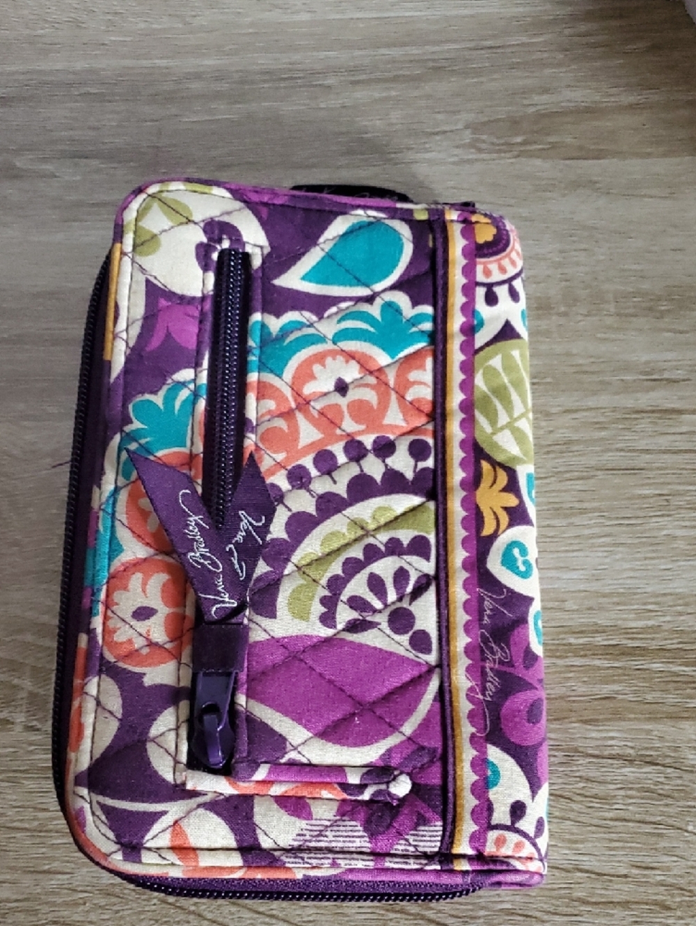Vera Bradley Plum Crazy Floral Quilted Tote with Coordinating Pouches - Picture 7 of 10